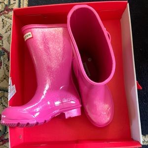 Hunter size 13B Glitter Fin Rain Boots for girls